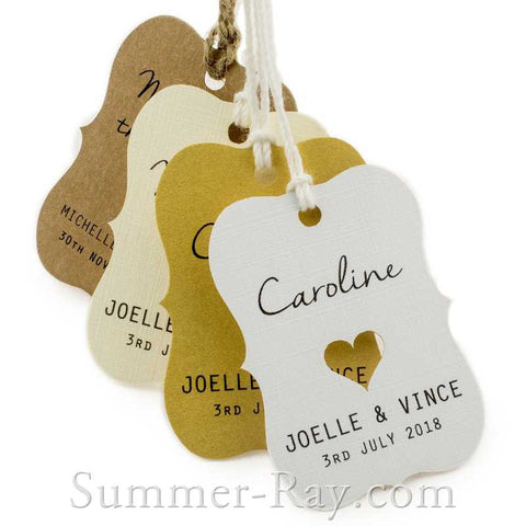 Individually Personalized Guest Names Little Violin Favor Tags