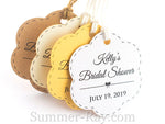 Personalized Scallop Bridal Shower Gift Tags