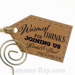 Personalized Kraft Wedding Favor Gift Tags with Twine
