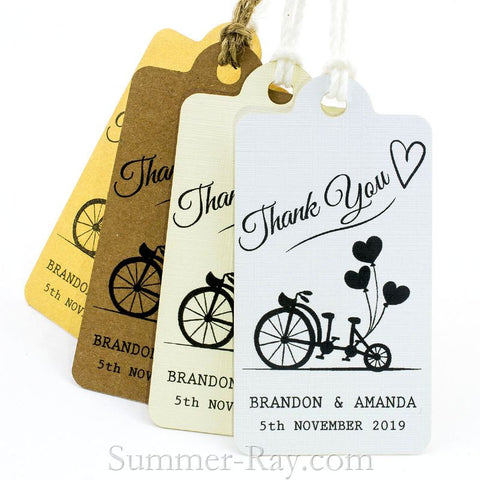 Personalized Our Love Story Thank You Gift Tags