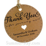 Personalized Kraft Wedding Favor Gift Tags with Twine
