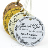 Personalized Round Thank You for Sharing our Special Day Gift Tags