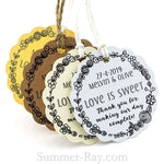 Personalized Scallop Love is Sweet Gift Tags
