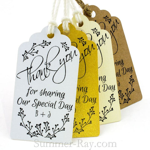 Personalized Thank You for Sharing our Special Day (II) Gift Tags