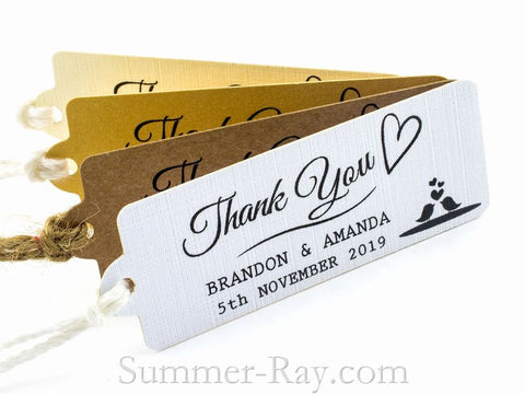 Personalized We Are In Love Thank You Gift Tags