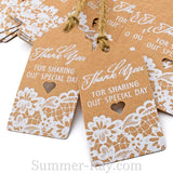White Printing Thank You for Sharing Our Special Day Royale Kraft Gift Tags