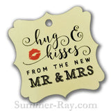 Elegant Square Hug and Kisses Gift Tags