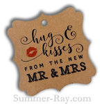 Elegant Square Hug and Kisses Gift Tags