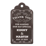Personalized Blackboard White Ink Printing Thank You for Making Our Day Special Wedding Favor Gift Tags