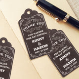 Personalized Blackboard White Ink Printing Thank You for Making Our Day Special Wedding Favor Gift Tags