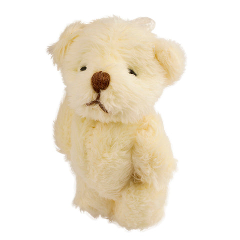 2.4 Inches Mini Jointed Fluffy Off White Teddy Bears