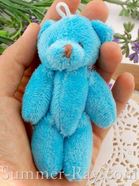 Blue and white teddy bear online