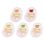 Floral Theme Baby Shower Thank You for Fluttering by Favor Tags with Mixed Color Butterfly Rhinestone