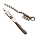 Tibetan Silver Toothbrush Charm Pendant