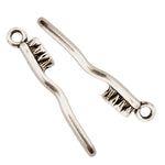 Tibetan Silver Toothbrush Charm Pendant