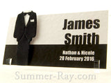 Personalized Tuxedo and Gown Place Card with Acrylic Stand - 20 to 120 pieces