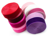 50 Yards 3/4 Inch Velvet Ribbon 25 Colors Value Pack