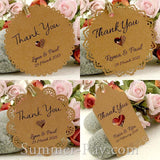 Personalized Vintage Lace Kraft Gift Tags / Favor Tags