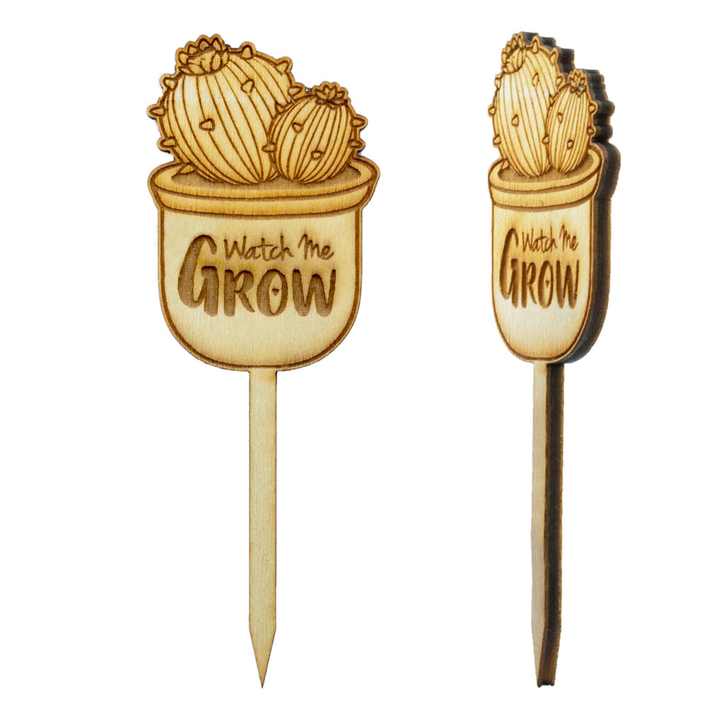 succulent watch me grow Mini Wooden Watch Me Grow Signs for Baby Shower Cactus/Succulent Favor – Summer-Ray.com