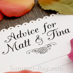 Personalized Wedding Advice White Card