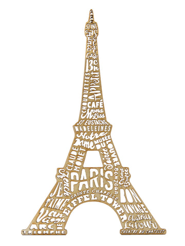 Wooden Monument Eiffel Tower Wood Craft Laser Cut France Paris Iconic Landmark Door Hanger