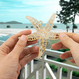 Wooden Sea Theme Laser Cutout DIY Craft Party Decoration Room Decoration Seahorse, Helm, Sea Turtle, Starfish