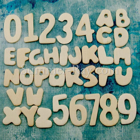 Miniature Wooden Alphabets and Numbers