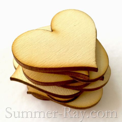 Laser Cut Out Wooden Hearts –