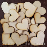Laser Cut Out Wooden Hearts