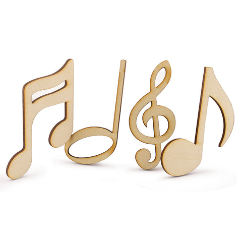 Laser Cut Wooden Musical Notes 3" Scrapbooking Embellishment DIY Craft 4 Designs