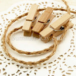 Wooden Peg with Jute Twine