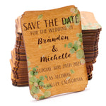 Personalized Painted Wood Save the Date Fridge Magnet for Rustic Wedding