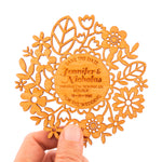 Personalized Wooden Wedding Save the Date Coaster Wedding Keepsakes Wedding Gift