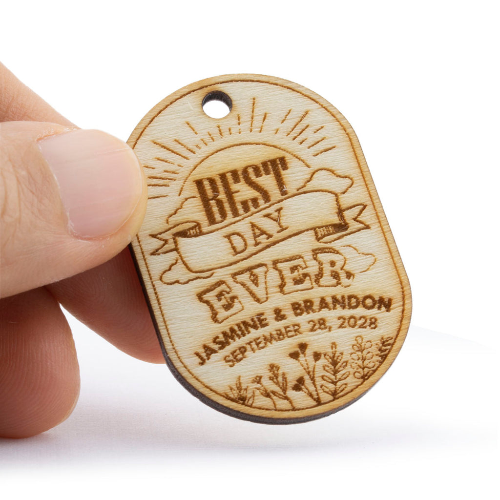 Best Day Ever Stamp Personalized Rubber Stamp Wedding Favors 