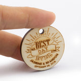 Personalized Wooden Round Best Day Ever Wedding/Bridal Shower Favor Gift Tags