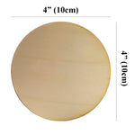 Wooden Round Unfinished Coaster for Home, Office, DIY Craft Project