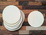 Wooden Round Unfinished Coaster for Home, Office, DIY Craft Project
