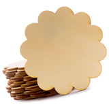 Wooden Scallop Unfinished Coaster for Home, Office, DIY Craft Project