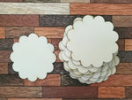 Wooden Scallop Unfinished Coaster for Home, Office, DIY Craft Project