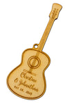 Personalized Wooden Laser Engraved Guitar Wedding Party Favor Gift Tags