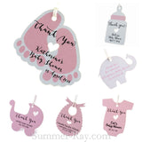 Personalized Pink Baby Shower Favor Tags / Gift Tags