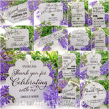 Personalized White Wedding Favor Gift Tags with Thread
