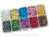 Hot Fix Rhinestuds SS16 (4 mm) Mixed Color in Storage Box - 7200 pieces