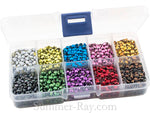 Hot Fix Rhinestuds SS16 (4 mm) Mixed Color in Storage Box - 7200 pieces